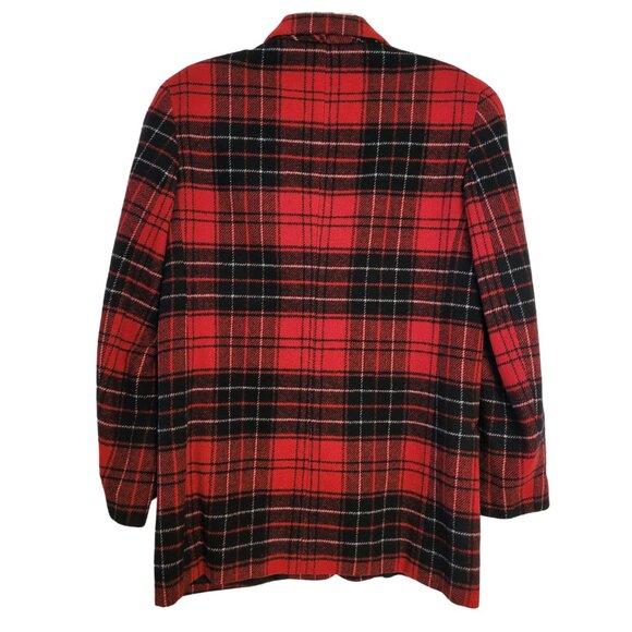 Express Vintage Plaid Wool Blend Blazer Jacket - Picture 2 of 8